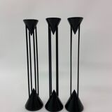 Set of 3 Post Modern candle sticks , 1980's