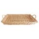 French Provence Large Wicker Basket Tray, Handwoven in France, Late 20th-C