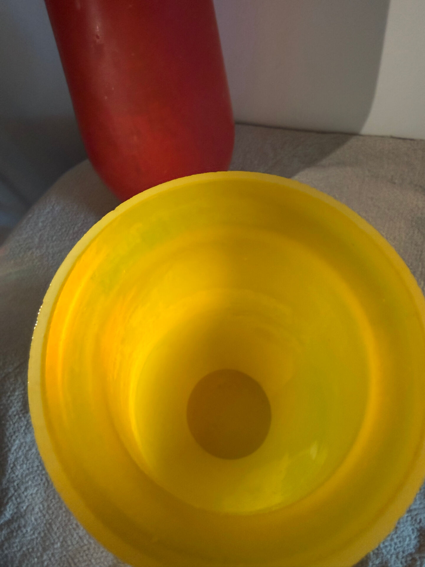 Vintage Mid-Century Modern Frosted Satin Glass Vase Pair