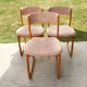 Lot de 3 chaises traineau SELF , dlg de Baumann , 1970'