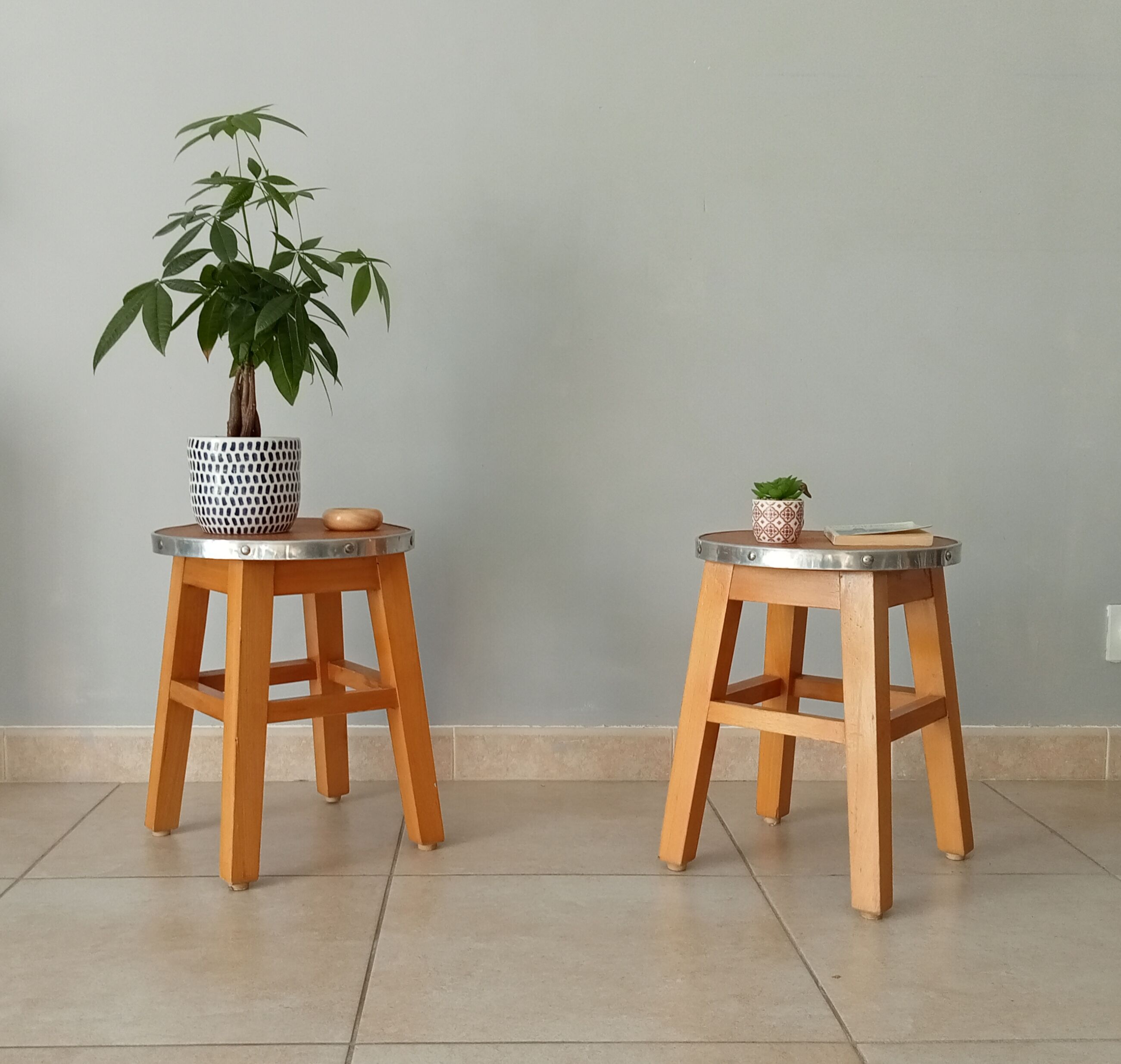 Pair of vintage side tables 70s/80s