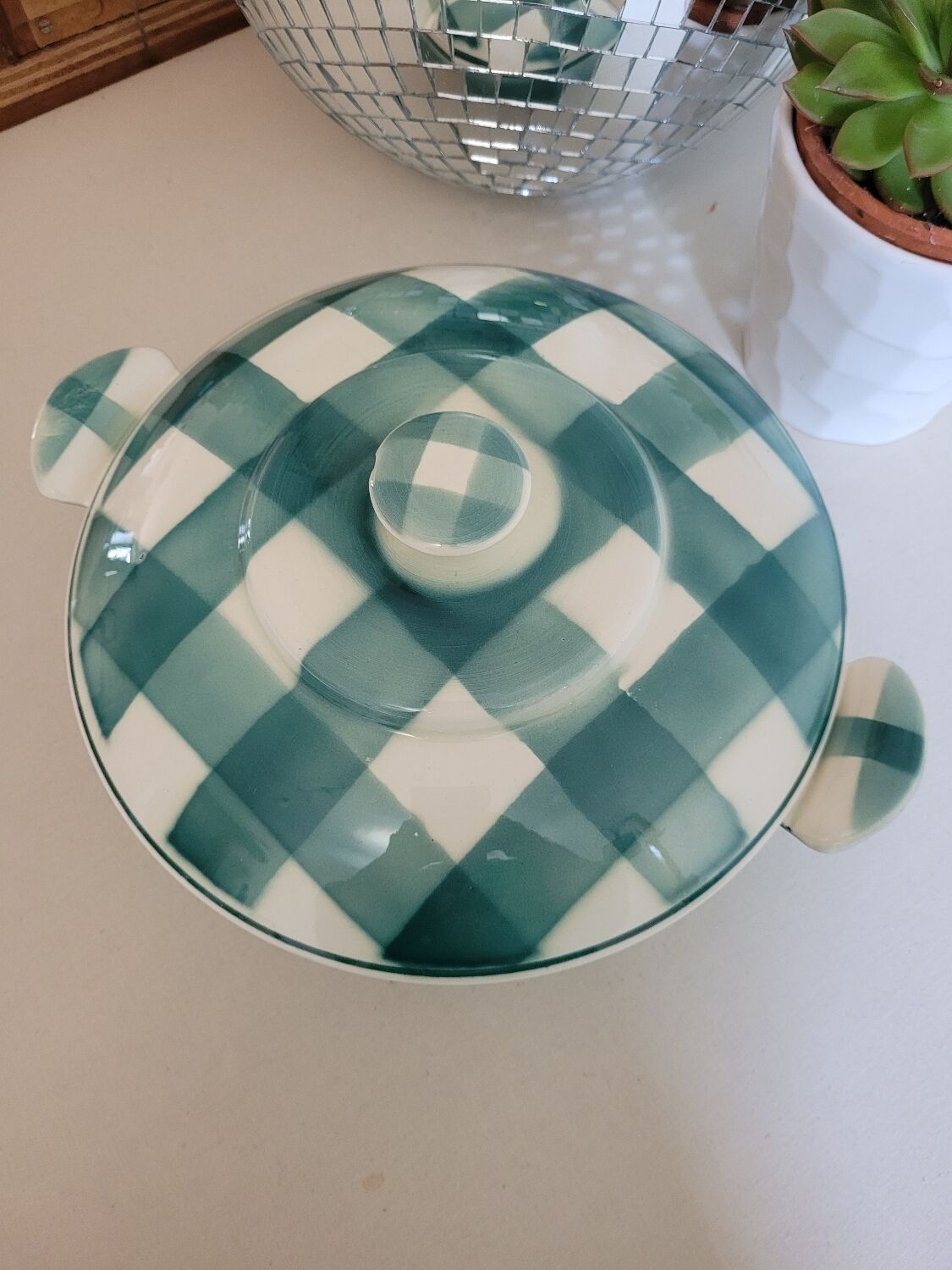 Soup tureen Faïencerie Nouvelle Givors France tiles