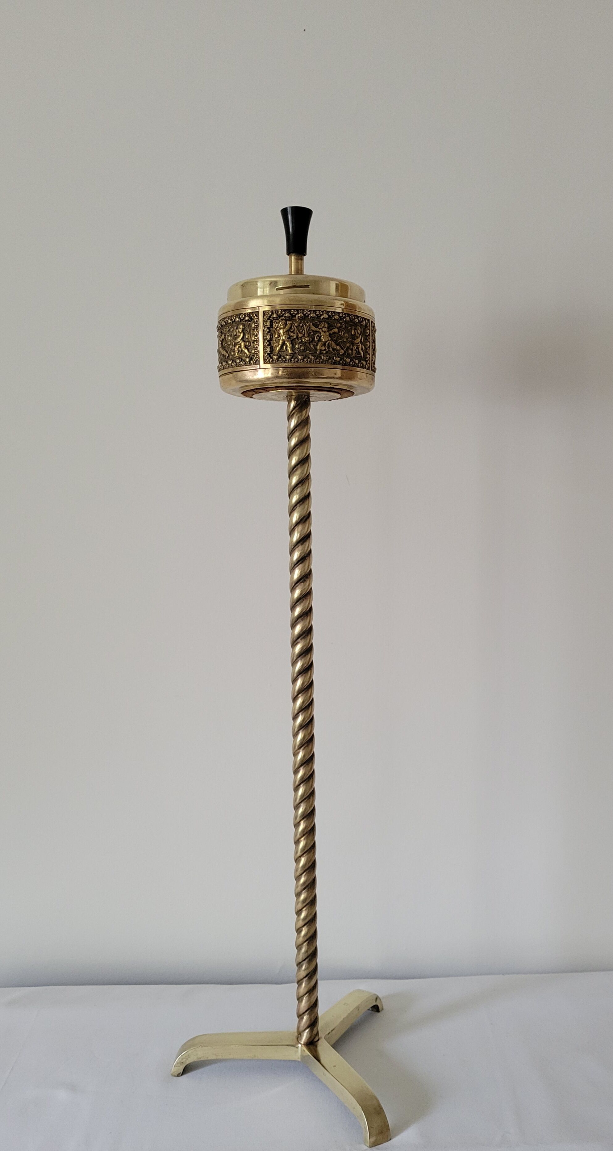 Brass standing ashtray