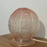 Vintage polished glass table lamp