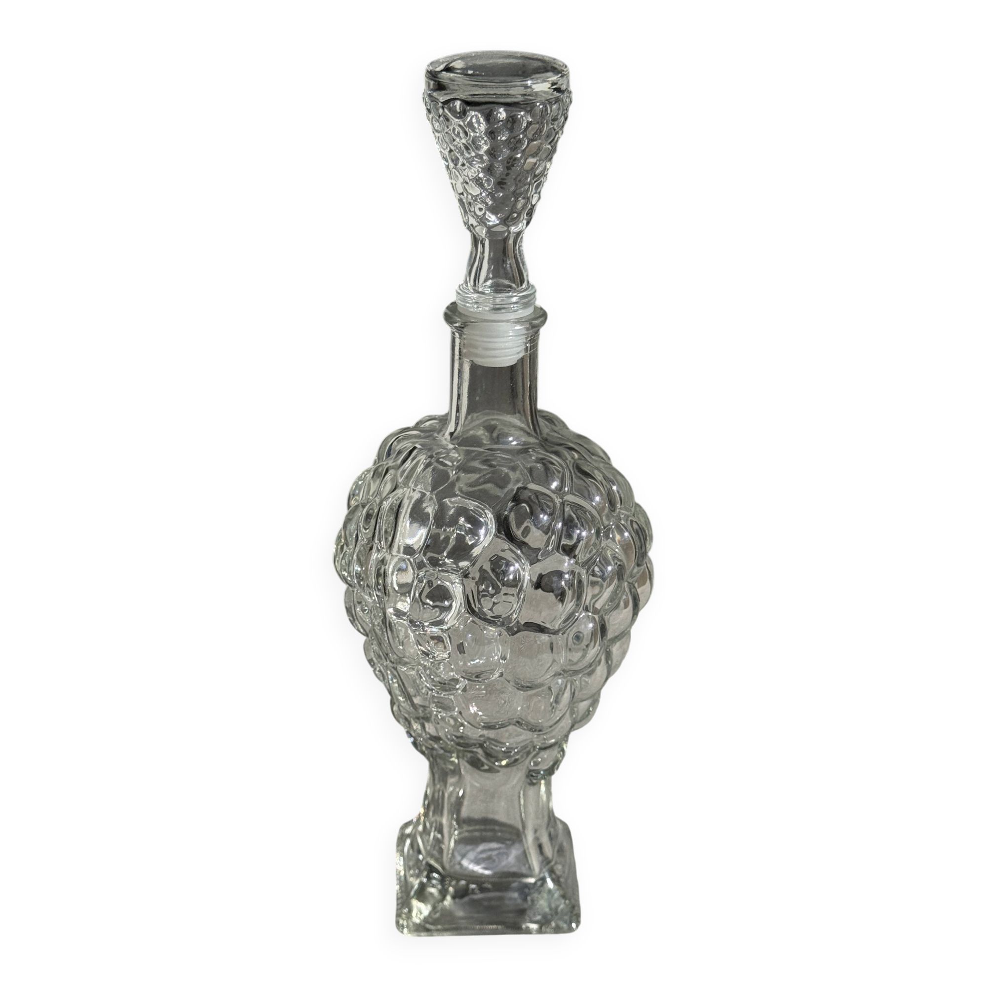 Carafe en verre moulé en forme de raisin H29 D10