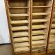 Old filing cabinet with triple curtains