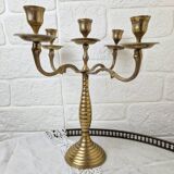 Vintage golden brass candlestick