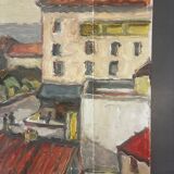 Painting, view of Saint Raphael 1964 by Robert Fleurent