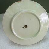 Presentation plate, barbotine and gilded brass
