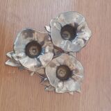 Bougeoir fleur en laiton