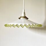 Suspension coupelle blanc vert