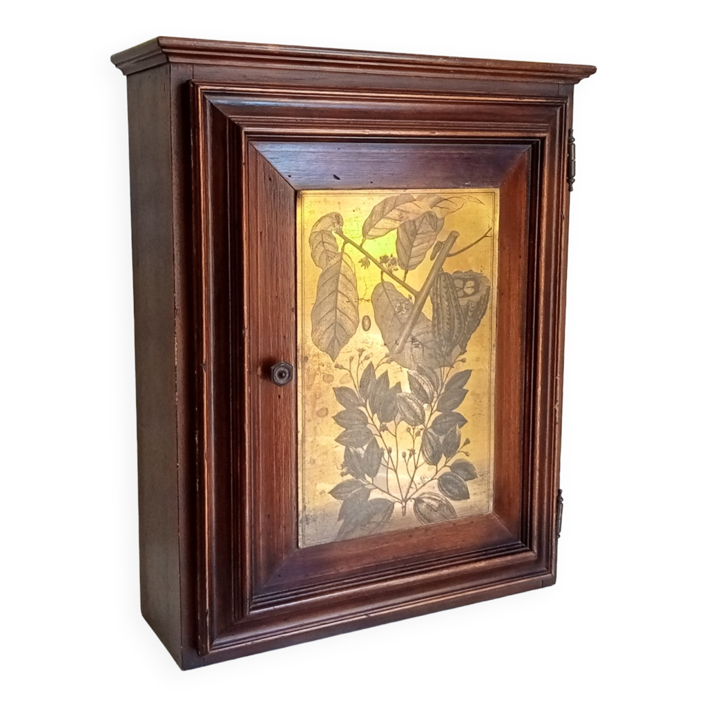 Armoire de toilette ancienne en bois et laiton années 40/50 Selency