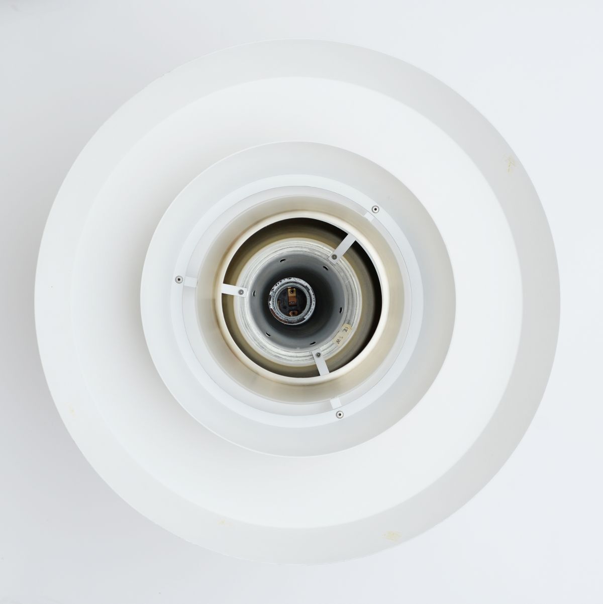 Vintage danish pendant lamp in golden brass 60's