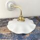 New electrified white opaline wall lamp