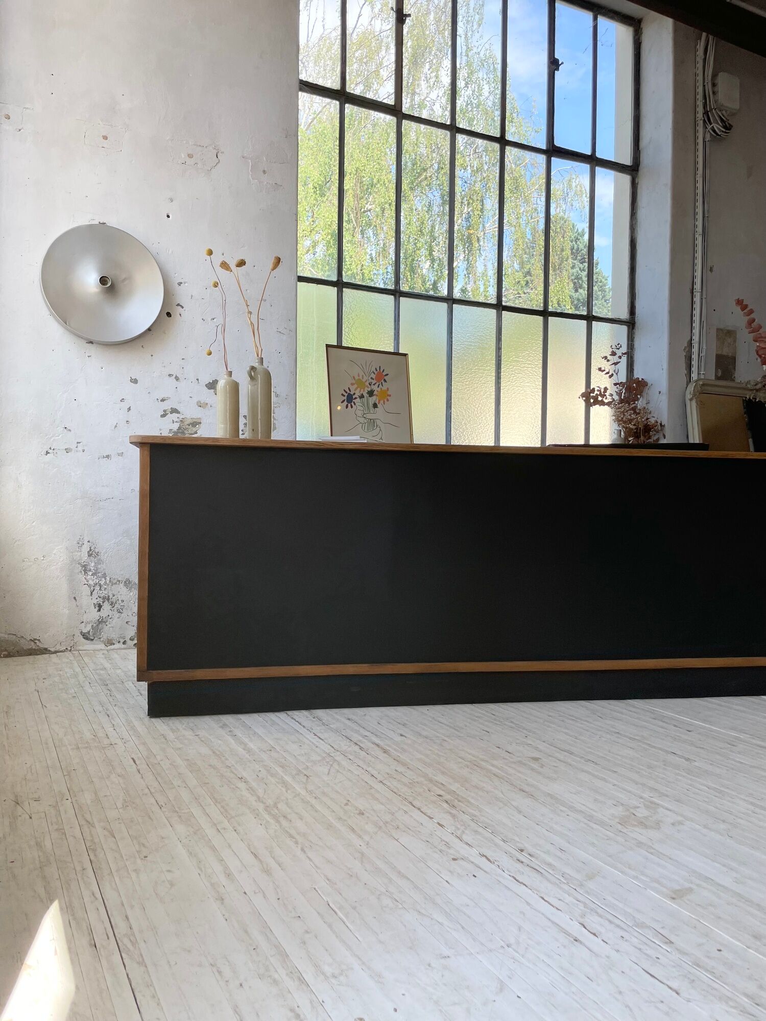 Two-sided counter sliding doors oak XXL 4m enfilade