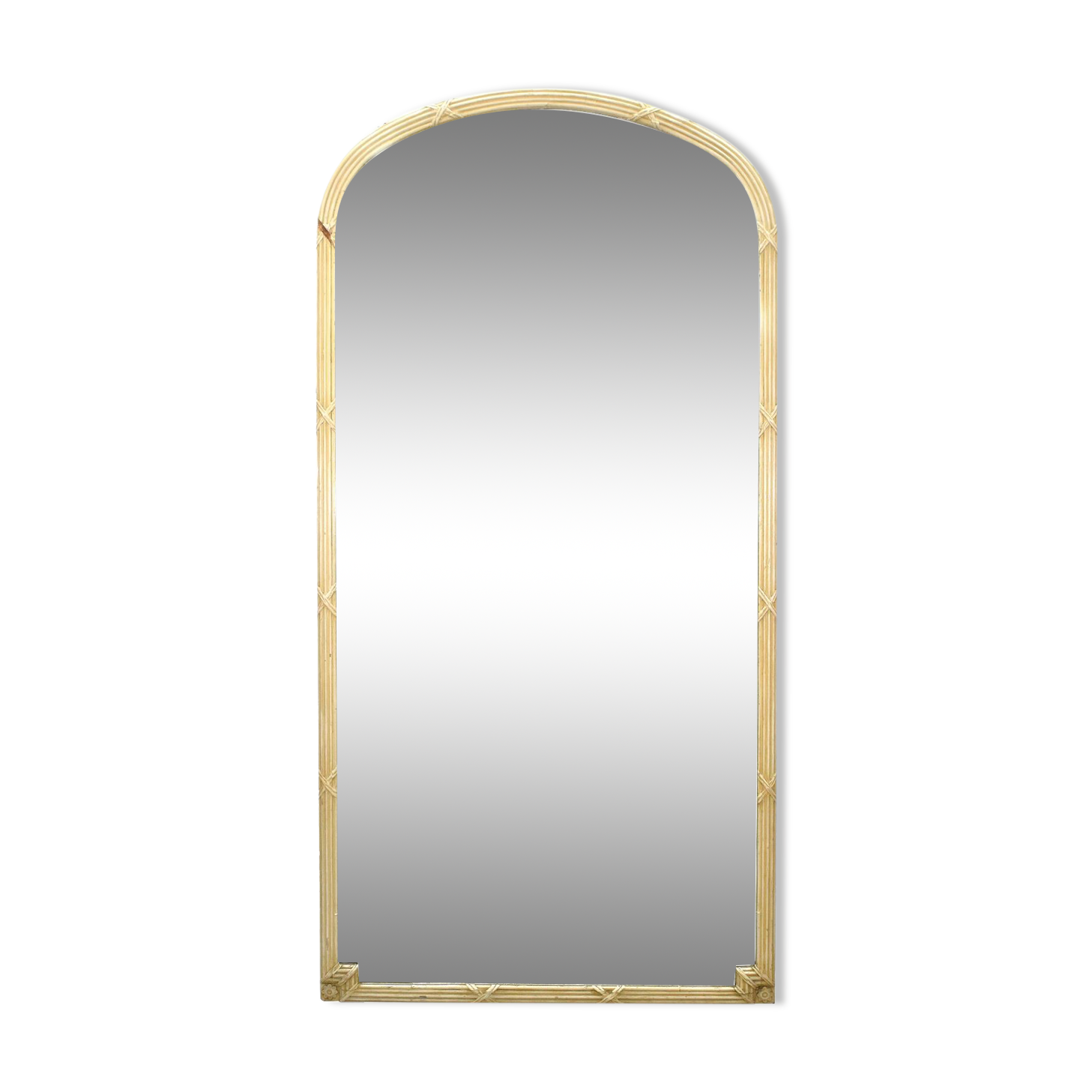 Miroir de magasin en bois laqué de style 1900