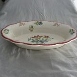 Longwy earthenware basket decorated Marseille around 1930