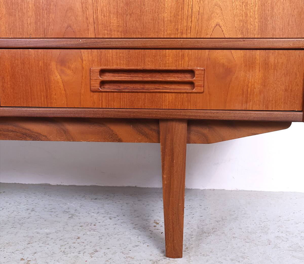 Danish design teak highboard with drawers, 1960s