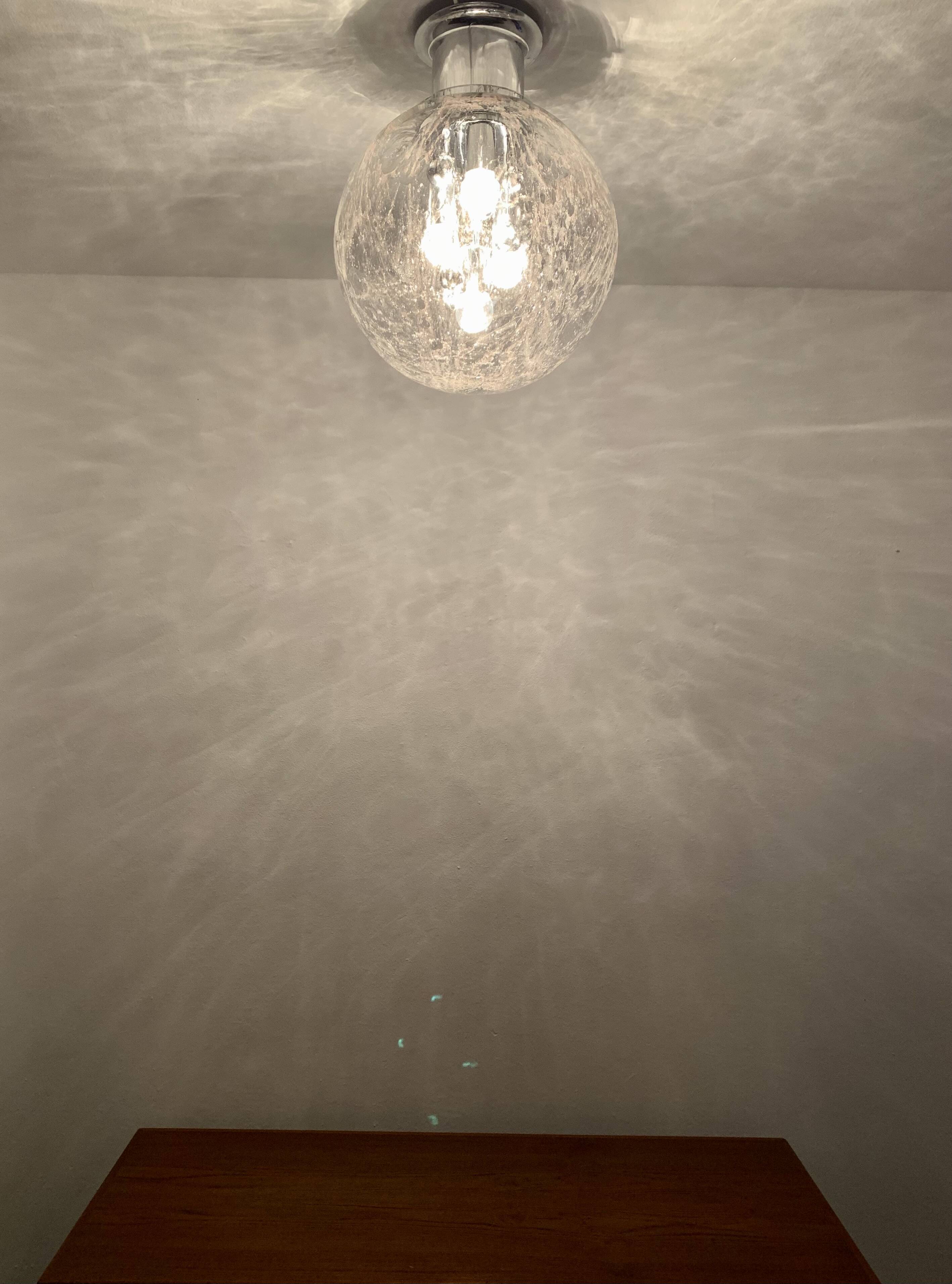 Ice Glass Flush Lamp by Doria