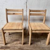 Pair of vintage dlg charlotte perriand Illmari tapiovaara chairs