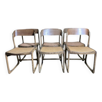 Lot de 6 chaises traîneau Baumann
