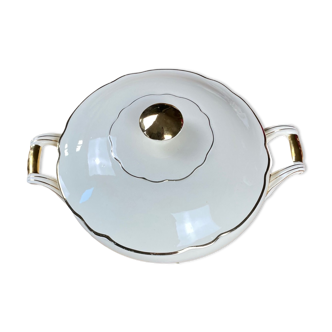 Opaque porcelain soup tureen Digoin and Sarreguemines