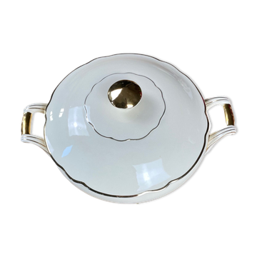 Opaque porcelain soup tureen Digoin and Sarreguemines