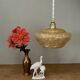 Vintag lampshade pendant light in yellow Clichy glass