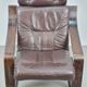 Vintage Armchair in Brown Leather and Bentwood attributed to Coja, 1970s