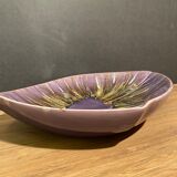 Large stylized vintage dish, Vallauris earthenware cut signed