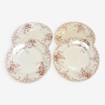 Quatre assiettes plates st amand et Hamage