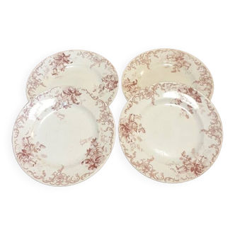 Quatre assiettes plates st amand et Hamage