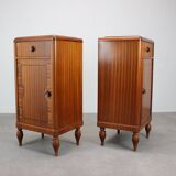 Art Deco Pair of Bedside Tables, 1930s, Czechoslovakia