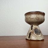 Mid-century modern Danish studio pottery candlestick by Tingkeramik, 1960s