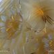 Verlys cup Water lily flowers amber molded pressed glass 60s