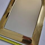 Vintage Moroccan Brass Mirror, Arch Shape, 43 x 28 cm, Stamped