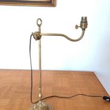 Lampe de bureau en laiton patiné, 19ème siècle