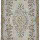 Overdyed Wool Vintage Handmade Carved Rug 178 cm x 275 cm