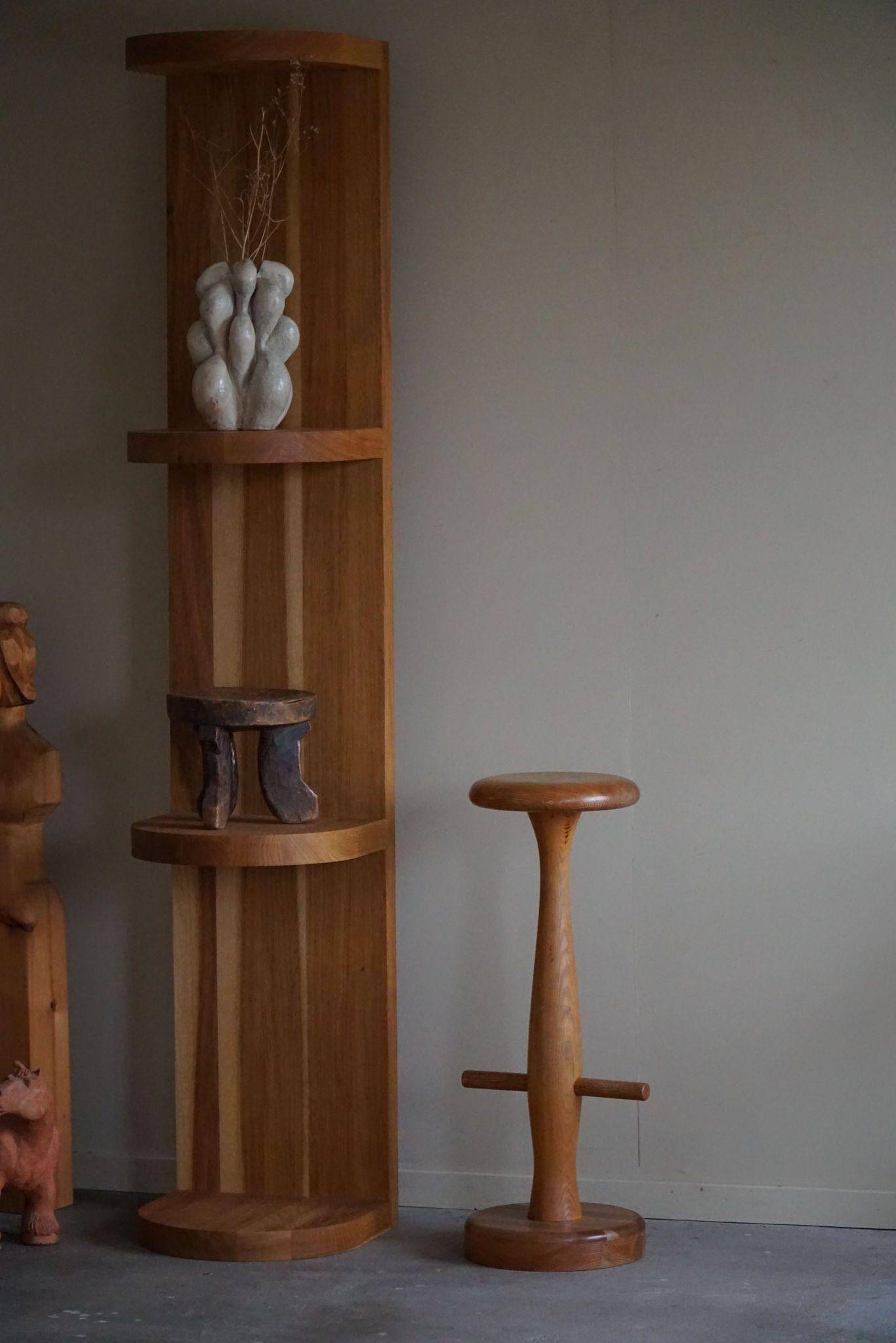 Set of 3 oak bar stools, mid-century Danish modern, Rainer Daumiller, 1960s.