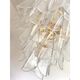 Venetian Transparent “Rondini” Murano Glass Gold Chandelier