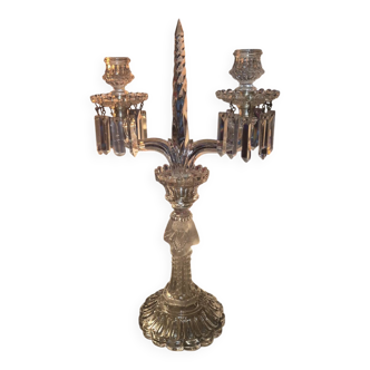 Chandelier candelabre a pampilles cristal vallerysthal