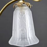 Important Bronze and Marble Table Lamp, Art Nouveau, France, 1890