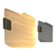 Pair of vintage wall lights, opaline glass and brass, France, 1970.