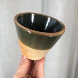 Set of 6 glazed stoneware planters