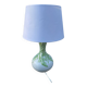 Lampe en céramique blanche à décor de feuillage