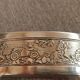 Set of 5 silver metal napkin rings