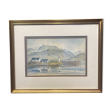 Painting on framed paper