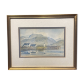 Painting on framed paper
