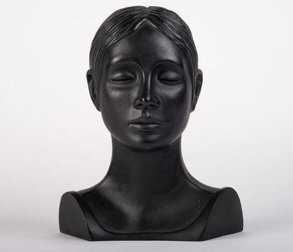 Sculptural Bust of a Woman in Clay, Denmark, 1975