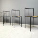4 chairs by Zeus Noto Maurizio Peregalli Millepunte, 1985